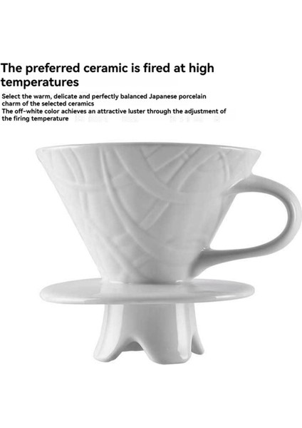 Seramik El Filtreli Fincan Üç Delikli Filtre Büyük Seramik Huni Filtreli Fincan Kahve Makinesi Aksesuarları (Yurt Dışından) fiyatları