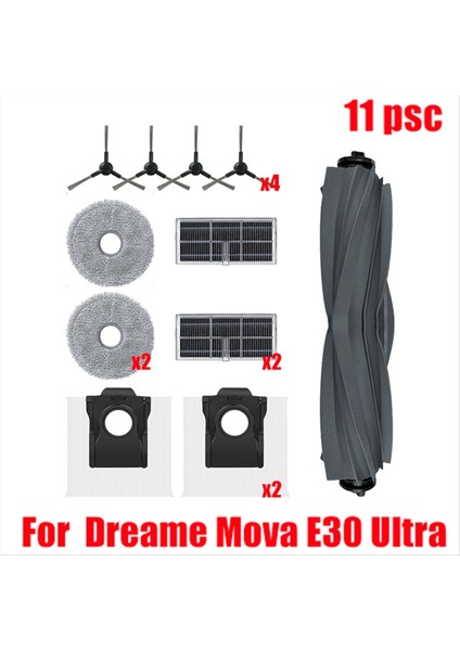 Dreame Mova E30 Ultra/trouver E30 Ultra Ana Yan Fırça Hepa Filtre Paspas Pedi Toz Torbası Robotlu Süpürge Aksesuarı (Yurt Dışından) fiyatları
