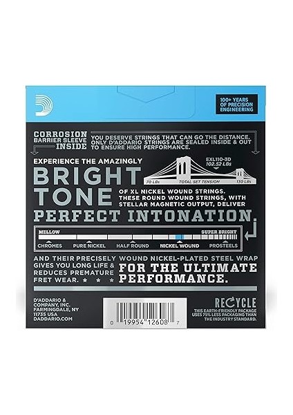 (3 Set) Elektro Gitar Tel Seti, Xl, 10-46, Nickel modelleri