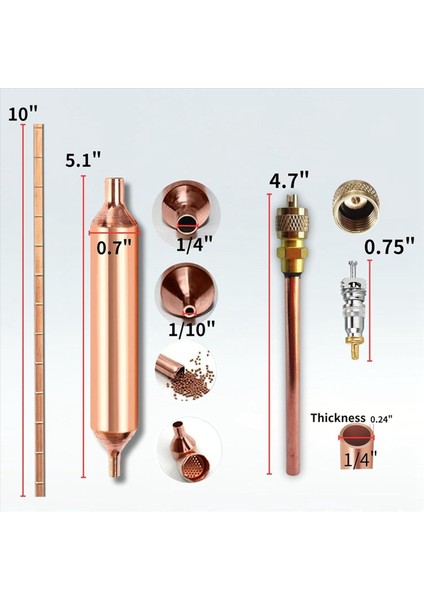 6x Buzdolabı Filtre Kurutucu Erişim Servis Valfı ile Fosfor Bronz Kaynak Çubuğu Soğutma Kliması Için (Yurt Dışından) fırsatları