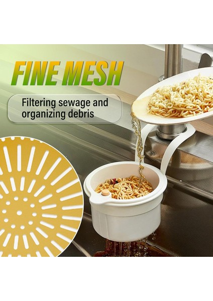 2025 Yeni Musluk Asılı Süzgeç, Mutfak Lavabo Drenaj Süzgeç, Basın Otomatik Boşaltma Mutfak Drenaj Sepeti Beyaz (Yurt Dışından) fırsatları