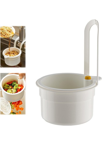 2025 Yeni Musluk Asılı Süzgeç, Mutfak Lavabo Drenaj Süzgeç, Basın Otomatik Boşaltma Mutfak Drenaj Sepeti Beyaz (Yurt Dışından) indirimleri