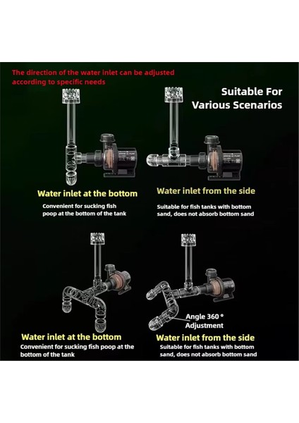 Şeffaf Akvaryum Skimmer Akrilik Zambak Boru Spinsurface Giriş Çıkış Su Tesisi Tank Filtresi Temizleme Balık Tankı A (Yurt Dışından) indirimleri