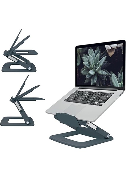 Ergo Ayarlanabilir Çok Açılı Laptop Standı, Koyu Gri