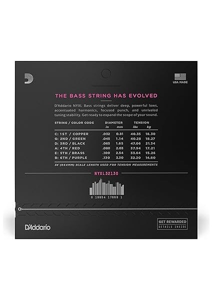 NYXL32130 Bas Gitar Tel Seti, Nyxl Serisi, Nikel Sarim, Long fiyatları