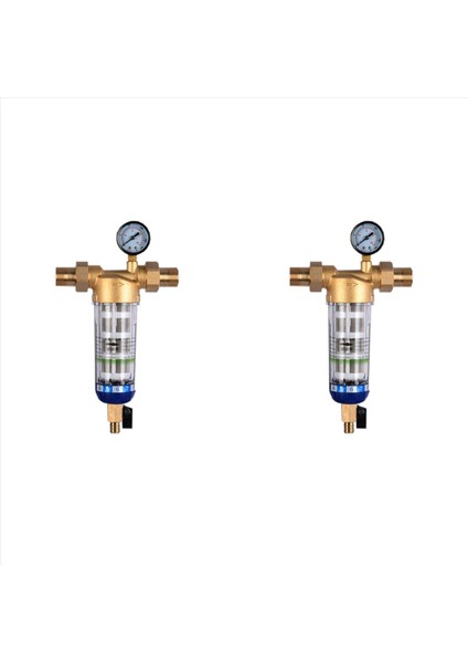 2x Ön Filtre Arıtma Tüm Döndürmeli Tortu Su Filtresi Merkezi Ön Filtre Sistemi Geri Yıkama Paslanmaz Çelik Hasır D (Yurt Dışından)
