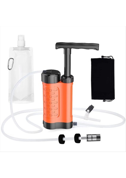 Dış Mekan Acil Kişisel Su Filtresi 4 Aşamalı Filtre Sistemi Taşınabilir Su Arıtörü Acil Hayatta Kalma Su Filtresi, A (Yurt Dışından)