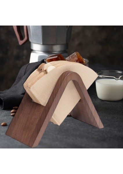 Kahve Filtresi Tutucu Ahşap Koni Kahve Kağıdı Depolama Rafı Kahve Filtresi Kağıdı Konteyner Dağıtıcı Stand Rafı (Yurt Dışından) fırsatları