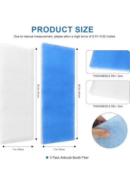 Airbrush Püskürtme Kabini Filtresi Boya Kabini Hava Filtresi Yedek Çift Katmanlı Hava Fırçası Egzoz Filtreleri Boyama Için Set (Yurt Dışından) fırsatları