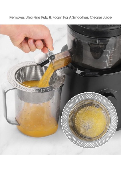 2 Adet Kağıt Hamuru Süzgeci Nama J2 Soğuk Pres Sıkacağı Hamuru Ikincil Ince Filtre Paslanmaz Çelik Filtre (Yurt Dışından) fırsatları