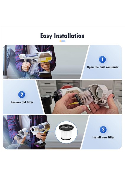 Shark IW3511 ve IW1111 Detect Pro Hafif Akülü Elektrikli Süpürge Için 8 Paket Hepa Filtre Değişimi (Yurt Dışından) modelleri
