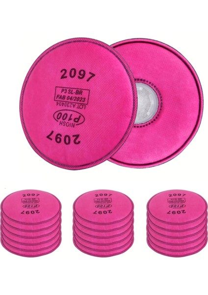 40 Adet 2097 P-100 Partikül Filtresi Pamuk Kartuş Aktif Karbon Katmanlı 6000 7000 FF-400 Serisi Solunum Cihazı Için (Yurt Dışından)