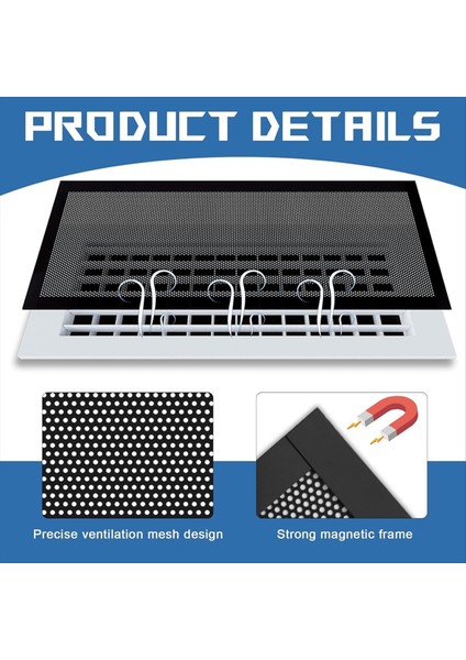 16PCS Manyetik Zemin Havalandırma Kapakları -12X5.5 Lnch Airvent Filtreler Manyetik Zemin Kayıt Homefloor Için Havalandırma Havalandırma (Yurt Dışından) fiyatları