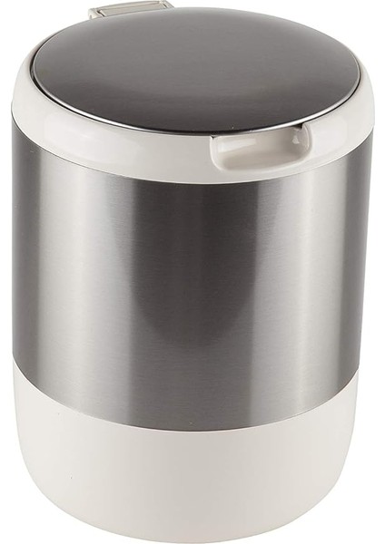 Pasifik Kapaklı Çöp Kovası, 3lt, 15.5X20 Cm, Bej