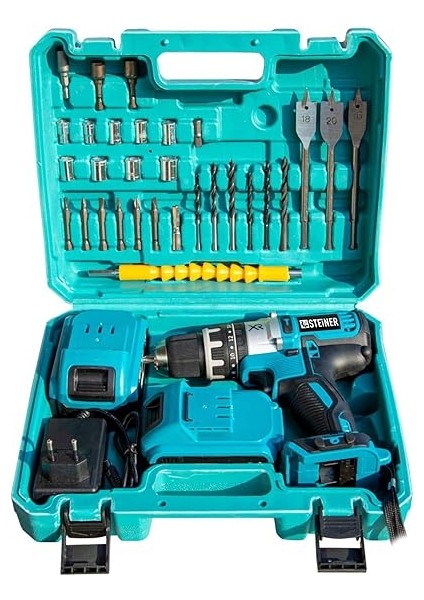 Alman Darbeli 58 V 5AH Mavi Xr Li-Ion Çift Akülü Şarjlı Vidalama Matkap Pro Set modelleri