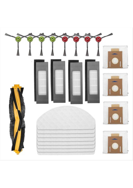 Değiştirmeler Ecovacs Deebot Ozmo 920/950/T5/T8 T8MAX T8 Power T8AIVI T8+Ana Fırça Yan Fırçalar Hepa Filtreleri (Yurt Dışından)