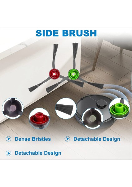 Değiştirmeler Ecovacs Deebot Ozmo 920/950/T5/T8 T8MAX T8 Power T8AIVI T8+Ana Fırça Yan Fırçalar Hepa Filtreleri (Yurt Dışından) fiyatları