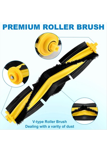 Değiştirmeler Ecovacs Deebot Ozmo 920/950/T5/T8 T8MAX T8 Power T8AIVI T8+Ana Fırça Yan Fırçalar Hepa Filtreleri (Yurt Dışından) modelleri