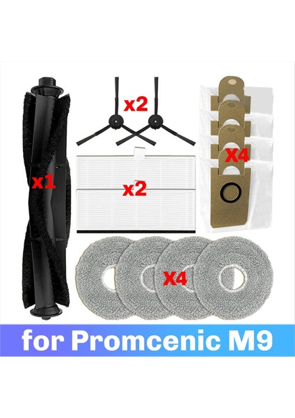 Proscenic M9 Için Uyumlu Yedek Ana Yan Fırça Hepa Filtre Paspas Pedi Toz Torbası Yedek Parça (Yurt Dışından) fiyatları