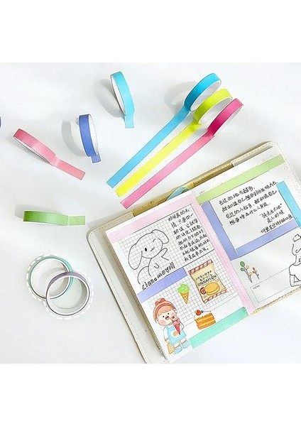 Pembe Temalı 6 Renkli Washi Bant • Sticky Note fiyatları