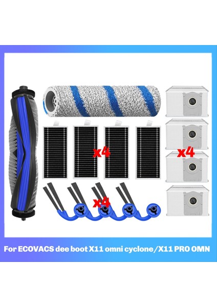 Ecovacs Deeboot X11 OMNICYCLONE/X11 Pro Omnı Yedek Parça Aksesuarları Ana Yan Fırça Hepa Filtre Rulo Paspas (Yurt Dışından) fırsatları