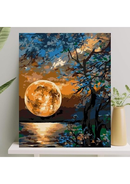 Hobi Sanat Sayılarla Boyama Tuval Seti Fırça Boya Dahil (Çıtalı) 40X50 cm - Yakamoz