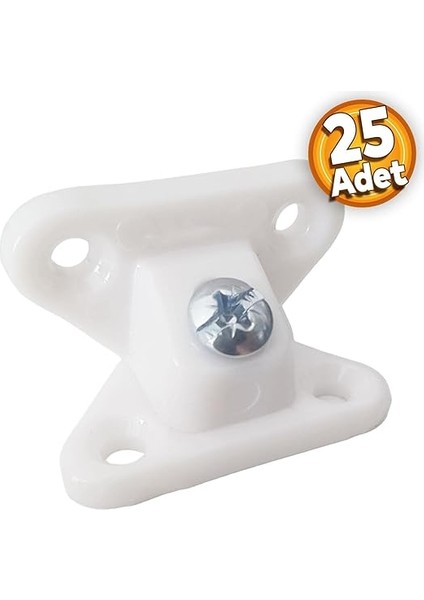 Açılı T Bağlantı Çektirme Beyaz Mobilya Dolap Plastik Köşe Birleştirme Kelebek (25 Adet) indirimleri
