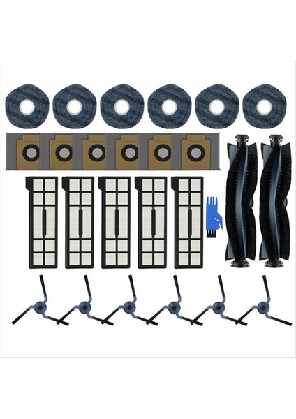 Eufy X10 Pro Omni Robot Vakum Aksesuarları Ana Yan Fırçalar Paspas Bezleri Hepa Filtreler Toz Torbaları Yedek Parçalar (Yurt Dışından)