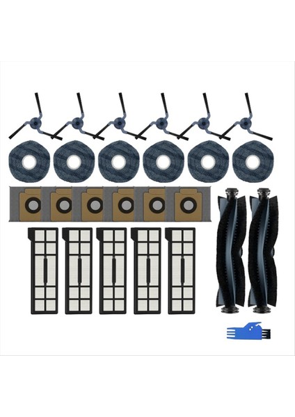 Eufy X10 Pro Omni Robot Vakum Aksesuarları Ana Yan Fırçalar Paspas Bezleri Hepa Filtreler Toz Torbaları Yedek Parçalar (Yurt Dışından) fiyatları