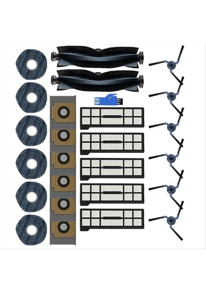 Eufy X10 Pro Omni Robot Vakum Aksesuarları Ana Yan Fırçalar Paspas Bezleri Hepa Filtreler Toz Torbaları Yedek Parçalar (Yurt Dışından) modelleri