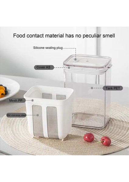 2x 1100ML Yoğurt Filtresi ve Süzgeç Ince Örgü Şeffaf Kutu Ev Yapımı Elek Peynir Nem Ayırıcı Makinesi (Yurt Dışından) fiyatları