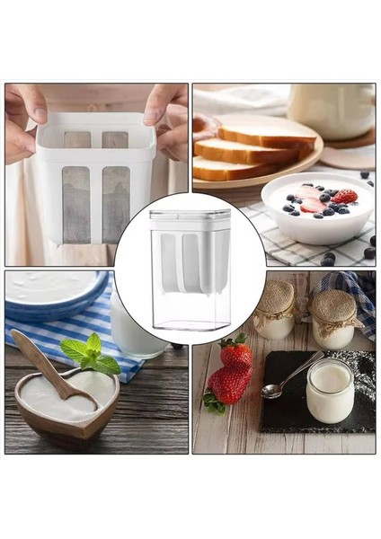 2x 1100ML Yoğurt Filtresi ve Süzgeç Ince Örgü Şeffaf Kutu Ev Yapımı Elek Peynir Nem Ayırıcı Makinesi (Yurt Dışından) indirimleri