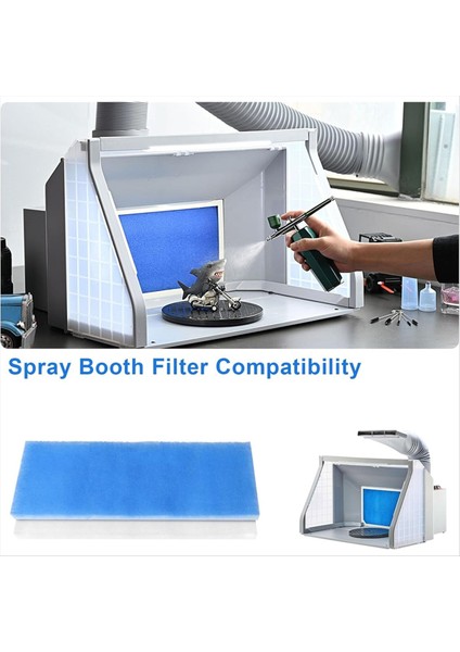 Airbrush Püskürtme Kabini Filtresi Boya Püskürtme Kabini Hava Filtresi Taşınabilir Hobi Airbrush Püskürtme Davlumbaz Kabini Filtre Seti (16X7 Inç) (Yurt Dışından) fiyatları