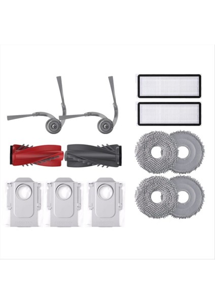 Roborock Q Revo Edge S5A Aksesuar Filtresi Duodivide Ana Yan Fırça Paspas Toz Torbası Robotlu Süpürge Parçaları (Yurt Dışından)