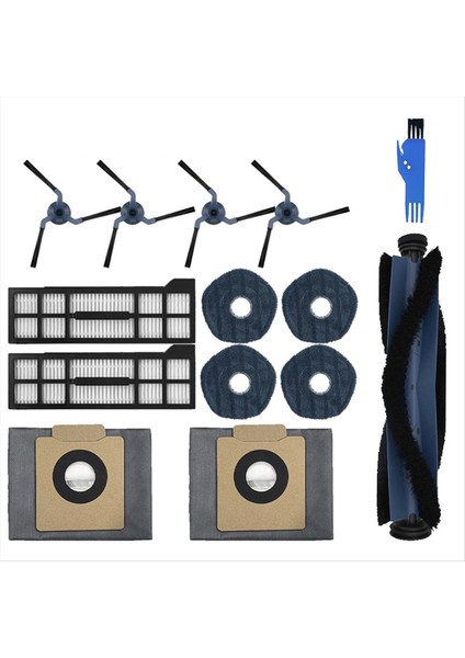 Eufy X10 Pro Omni Robot Vakum Yedek Parçaları Ana Yan Fırçalar Paspas Bezleri Hepa Filtreler Toz Torbaları Aksesuarları Için Uygundur (Yurt Dışından)