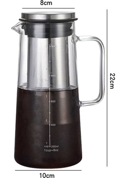 Hava Geçirmez Soğuk Demleme Buzlu Kahve Makinesi ve Çay Demlik - 1 0l / 34OZ Çıkarılabilir Paslanmaz Çelik Filtreli Cam Sürahi (Yurt Dışından) fiyatları