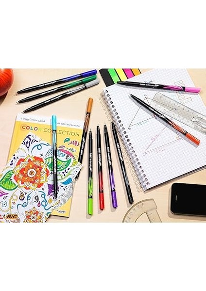 Intensity Fine Liner Ince Uçlu Siyah Keçeli Kalem 12'li Kutu, 0.4 mm Ince Kalınlıkta Uç, Su Bazlı Mürekkep indirimleri