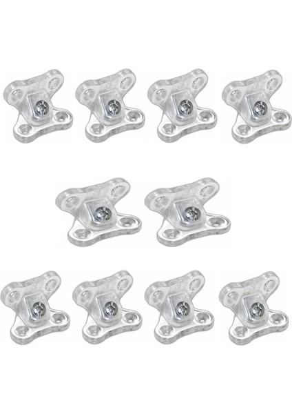 T Bağlantı Çektirme Şeffaf Plastik Köşe Birleştirme Kelebek Bağlantı (10 Adet)
