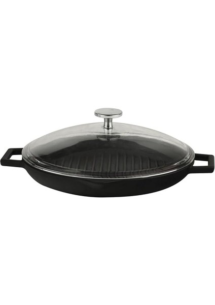 Döküm Izgara Tva Cam Kapaklı, 26 cm