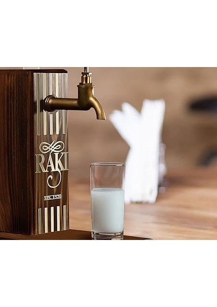 Gift Özel Rakı Baskılı Musluklu Doğal Ahşap Içki Standı, Içki Çeşmesi, Doğum Günü Hediyesi, Ev Hediyesi, Içecek Dispenseri fırsatları