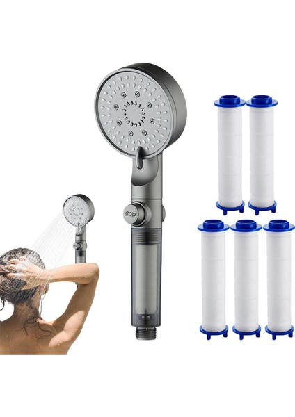 Filtreli Duş Başlığı Elde Taşınabilir Filtreli Duş Başlığı Dahili Sert Su Güçlü Temizleme Nozulları Ayarlanabilir Püskürtücüler (Yurt Dışından) fiyatları