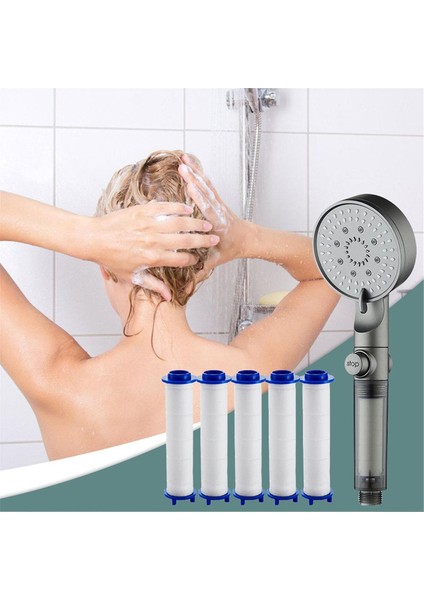 Filtreli Duş Başlığı Elde Taşınabilir Filtreli Duş Başlığı Dahili Sert Su Güçlü Temizleme Nozulları Ayarlanabilir Püskürtücüler (Yurt Dışından) fırsatları