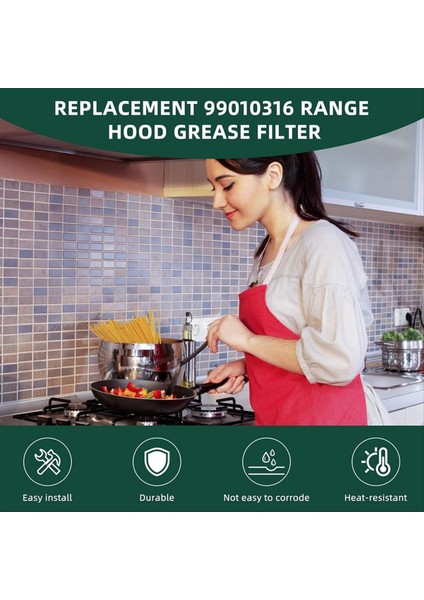 S99010316 Davlumbaz Yağ Filtresi 11-1/4 Inç x 11-3/4 Inç 99010316 Br-Oan Nu-Tone Ken-More Soba Için Yedek 2 Adet (Yurt Dışından) modelleri