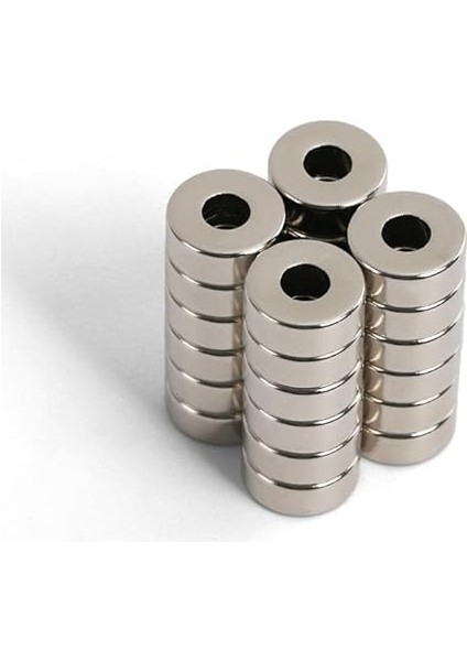 Magneteksan Ø15X5X5 mm - Delikli Güçlü Neodyum Mıknatıs (5 Adet Set) fırsatları