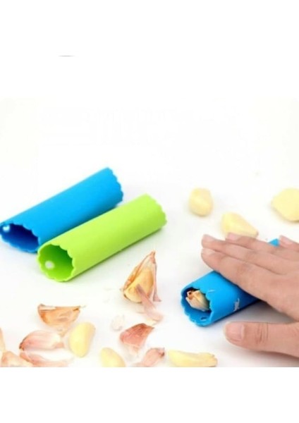 Silikon Pratik Sarımsak Soyucu Rulo Asorti Karışık Renk