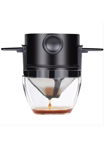 Taşınabilir Kahve Filtresi Yeniden Kullanılabilir Huni Çay Demlik Paslanmaz Çelik Damla Kahve Çay Damlatıcı Ev Ofis Açık Seyahat Için (Yurt Dışından)