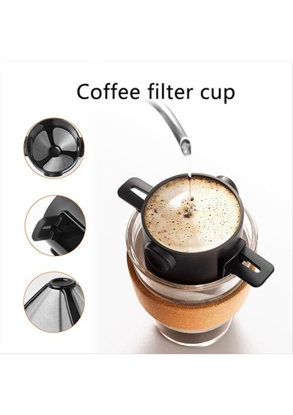 Taşınabilir Kahve Filtresi Yeniden Kullanılabilir Huni Çay Demlik Paslanmaz Çelik Damla Kahve Çay Damlatıcı Ev Ofis Açık Seyahat Için (Yurt Dışından) fırsatları