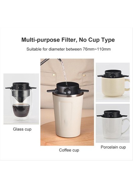Taşınabilir Kahve Filtresi Yeniden Kullanılabilir Huni Çay Demlik Paslanmaz Çelik Damla Kahve Çay Damlatıcı Ev Ofis Açık Seyahat Için (Yurt Dışından) indirimleri