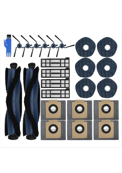 Eufy X10 Pro Omni Robot Vakum Yedek Parçaları Ana Yan Fırçalar Paspas Bezleri Hepa Filtreler Toz Torbaları Aksesuarları (Yurt Dışından) modelleri