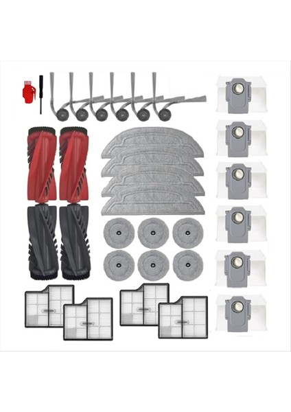 Roborock Saros 10/roborock S9 Maxv Ultra Ana Yan Fırça Paspas Bezi Toz Torbası Verimli Filtre Aksesuarları (Yurt Dışından)